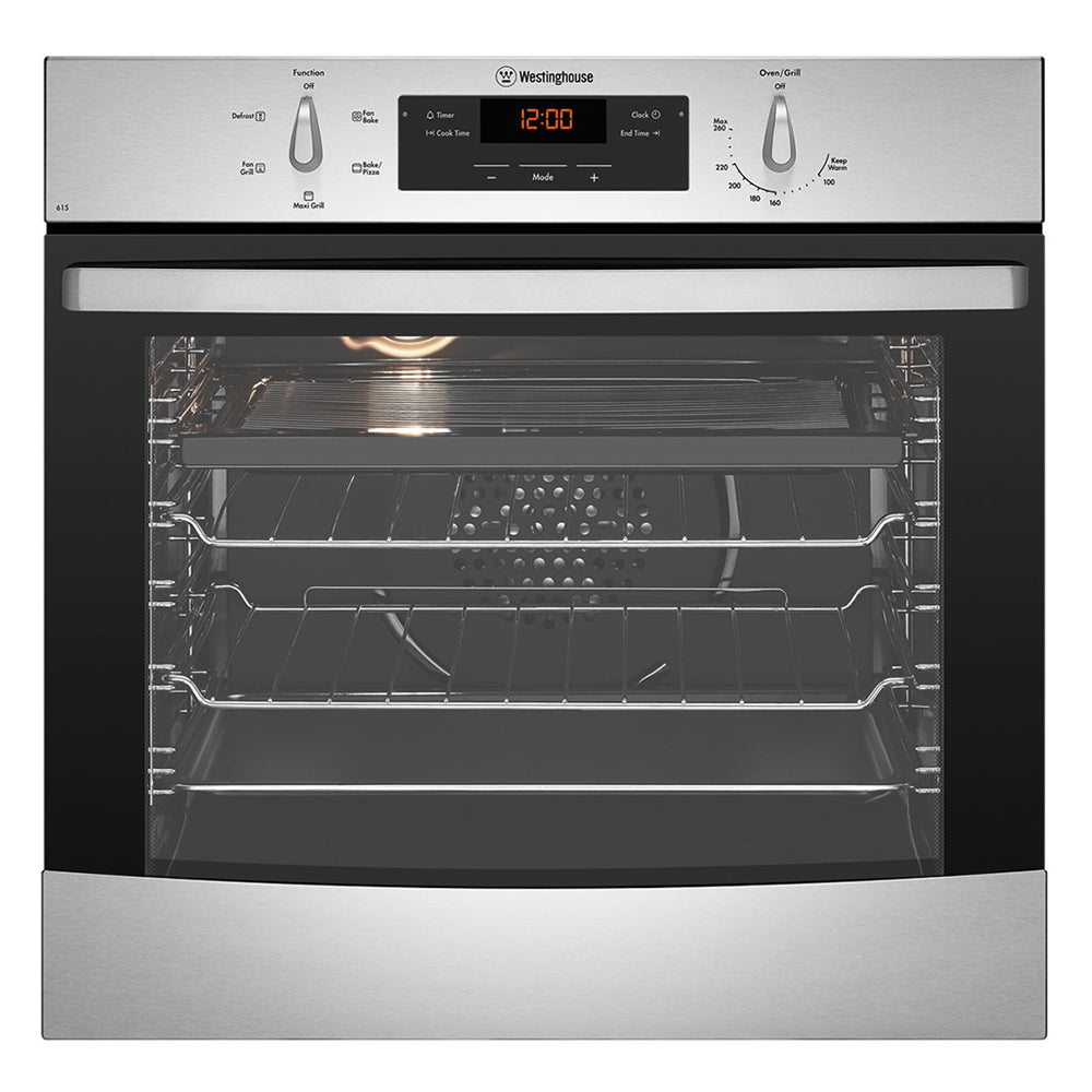 Westinghouse WVE615S 60cm Electric Built-In Oven, Front view