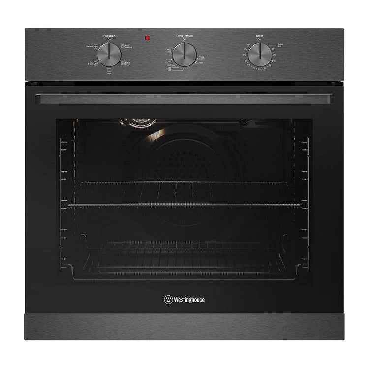 Westinghouse WVE6314DD 60cm Dark Stainless Steel Multi-Function 5 Oven, Front view