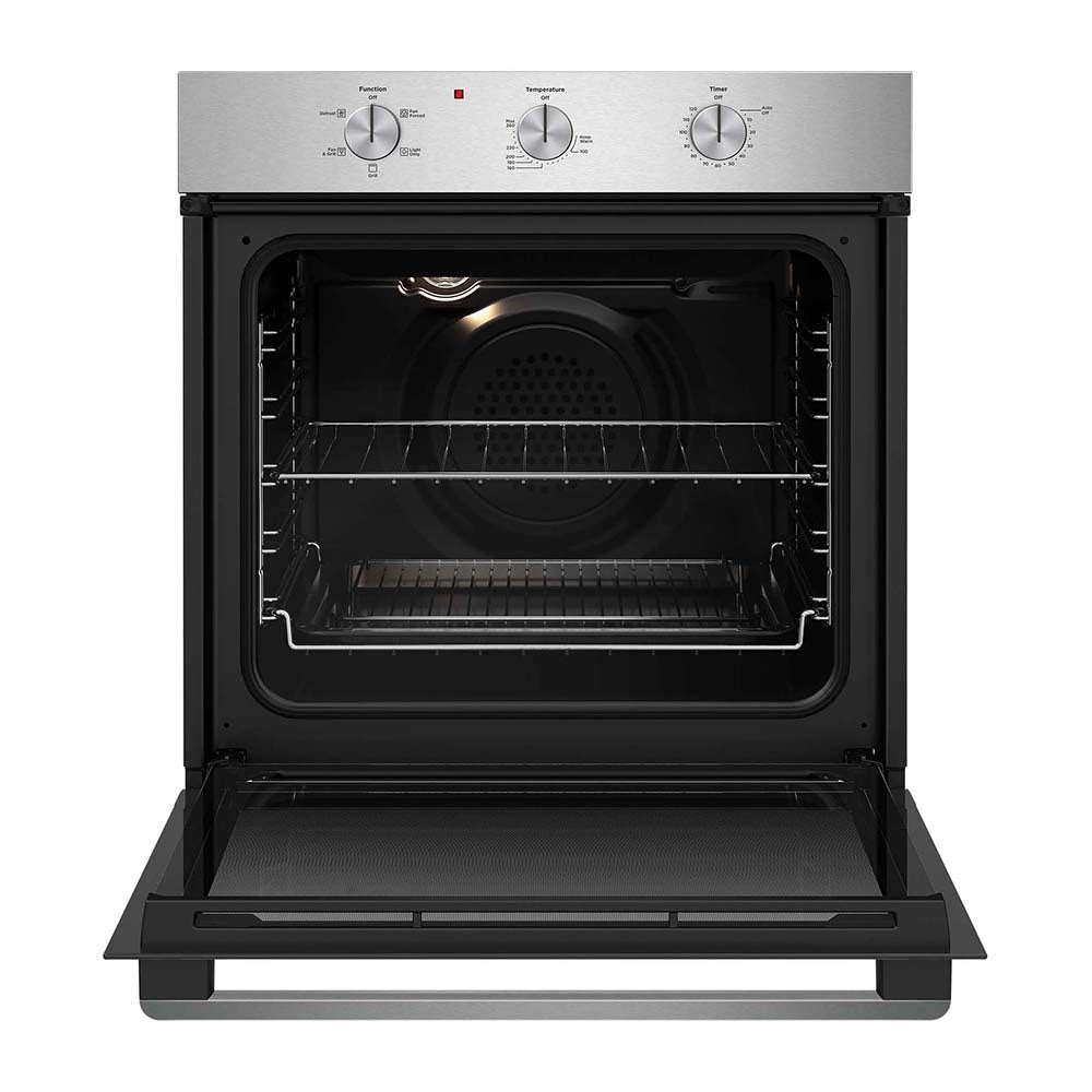 Westinghouse 60cm Multifunction Oven Stainless Steel WVE6314SD, Front view with door open