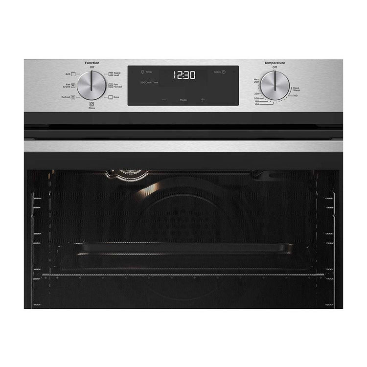 Westinghouse 60cm Multifunction Oven Stainless Steel WVE6515SD, Control panel view