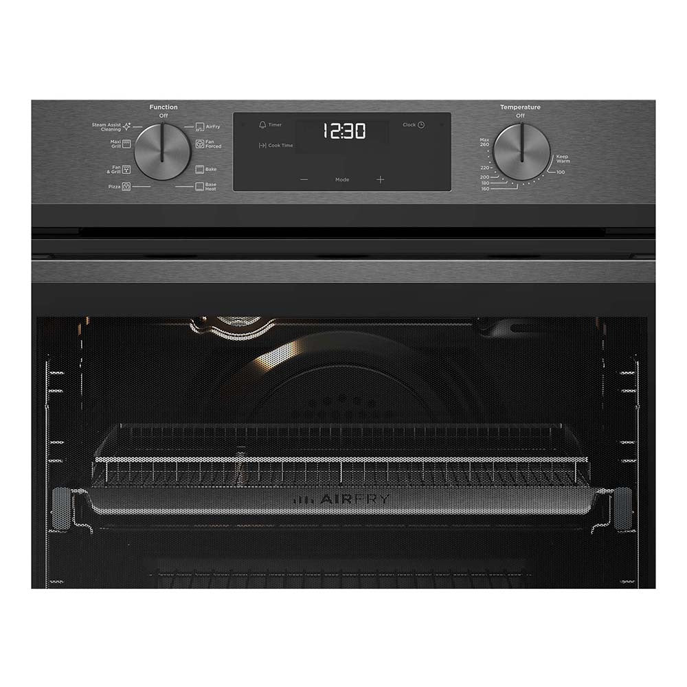 Westinghouse WVE6516DD 60cm Multi-Function 8 Oven with AirFry, Temperature panel perspective view