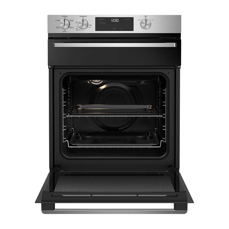 Westinghouse WVE6555SD 60cm 5 Function Electric Built-In Oven with Separate Grill, Front view with open door