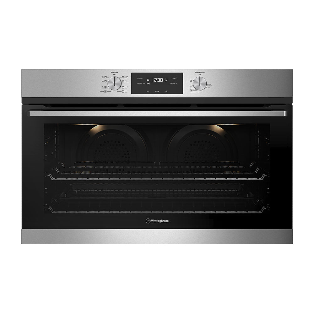 Westinghouse 90cm Electric Built-In Oven Stainless Steel WVE915SC, Front view