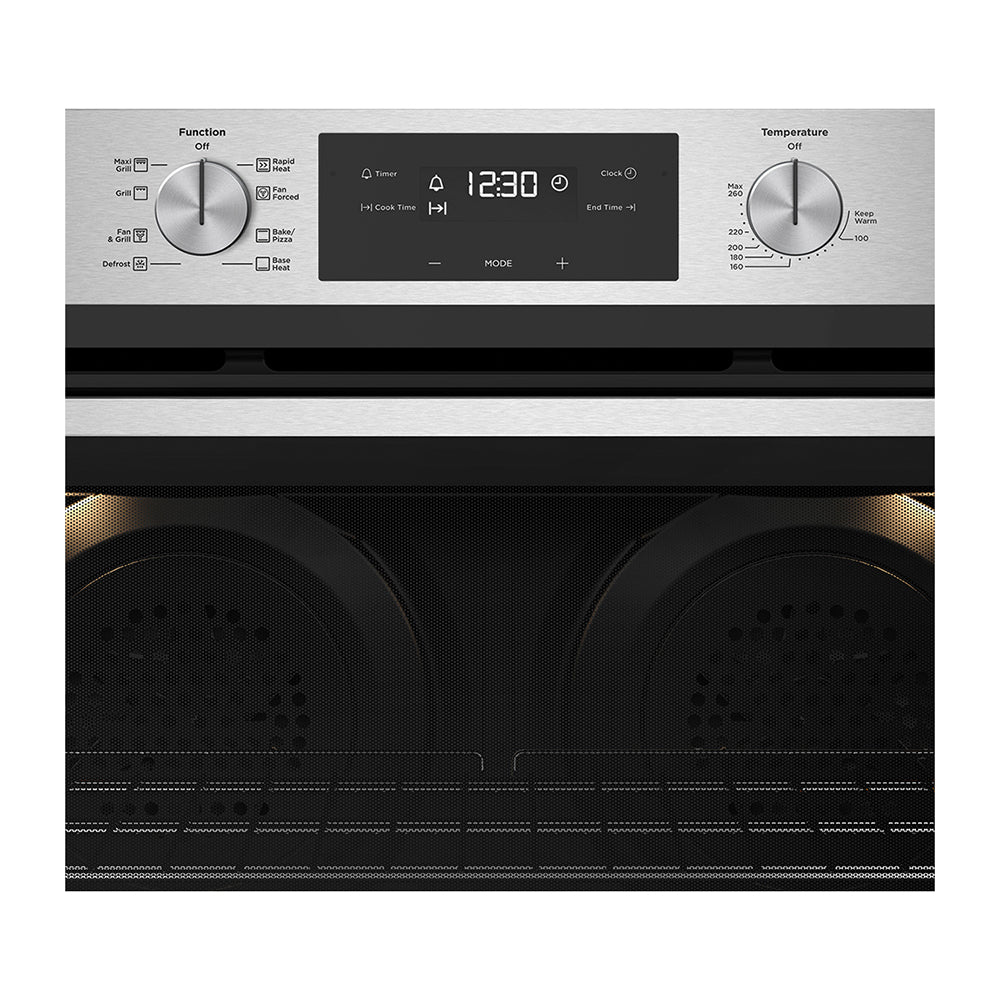 Westinghouse 90cm Electric Built-In Oven Stainless Steel WVE915SC, Control panel view