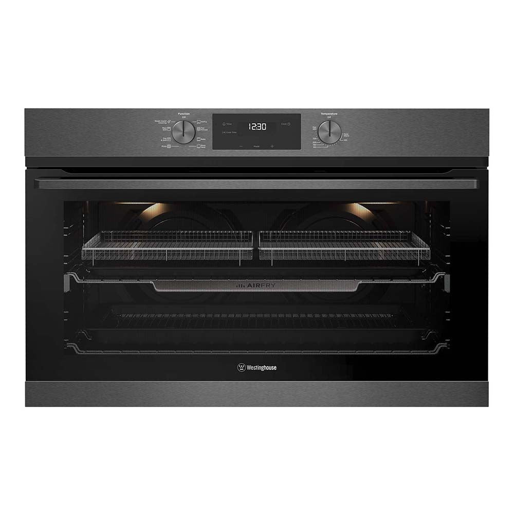 Westinghouse WVE9516DD 90cm Dark Stainless Steel Built-in Oven, Front view