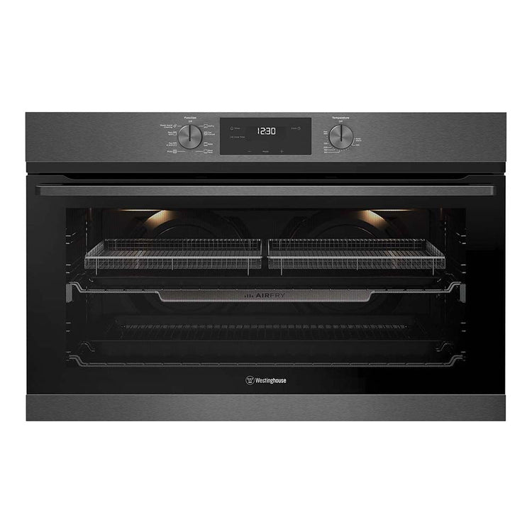 Westinghouse WVE9516DD 90cm Dark Stainless Steel Built-in Oven, Front view