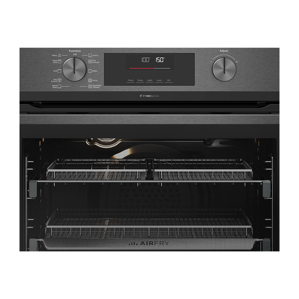 Westinghouse 60cm 10 Function Pyrolytic Built-In Over Dark Steel with AirFry WVEP6717DD, Control panel view