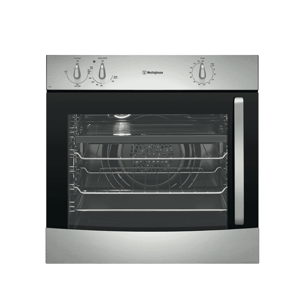 Westinghouse WVES613S-L 60cm Electric Oven Stainless Steel Left Side-Opening, Front view