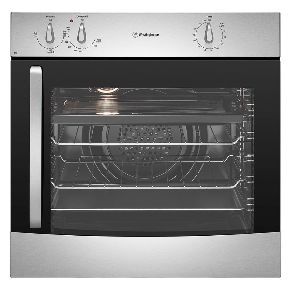 Westinghouse WVES613SR 60cm Stainless Steel Oven, Front view