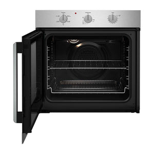 Westinghouse 60cm Left-Opening 5 Function Electric Built-In Oven Steel WVES6314SDL, Front view with door open