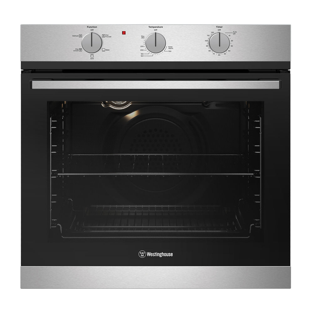 Westinghouse WVG613SCLP 60cm Stainless Steel Gas Oven, Front view