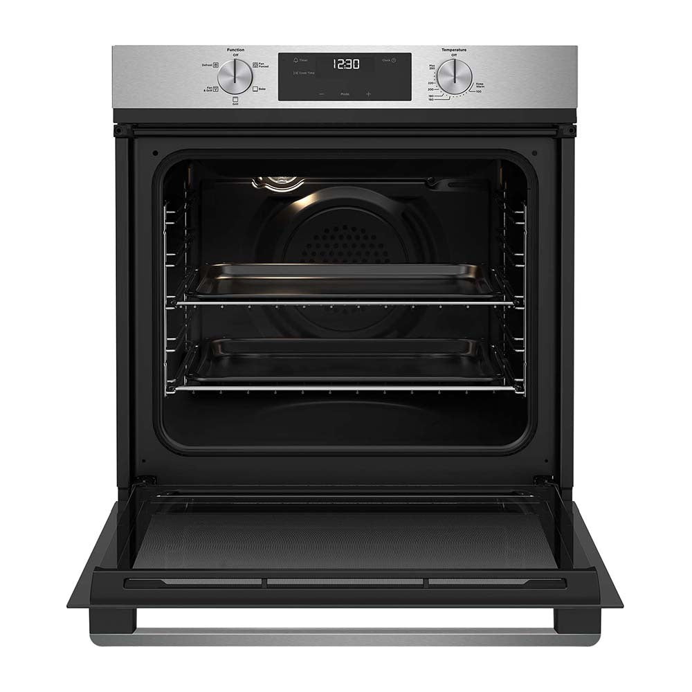 Westinghouse 60cm 5 Function Electric Built-In Oven Stainless Steel WVG6515SD, Front view with door open