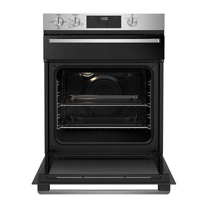 Westinghouse 60cm 3 Function Electric Built-In Oven with Separate Grill WVG6555SD, Front view with door open