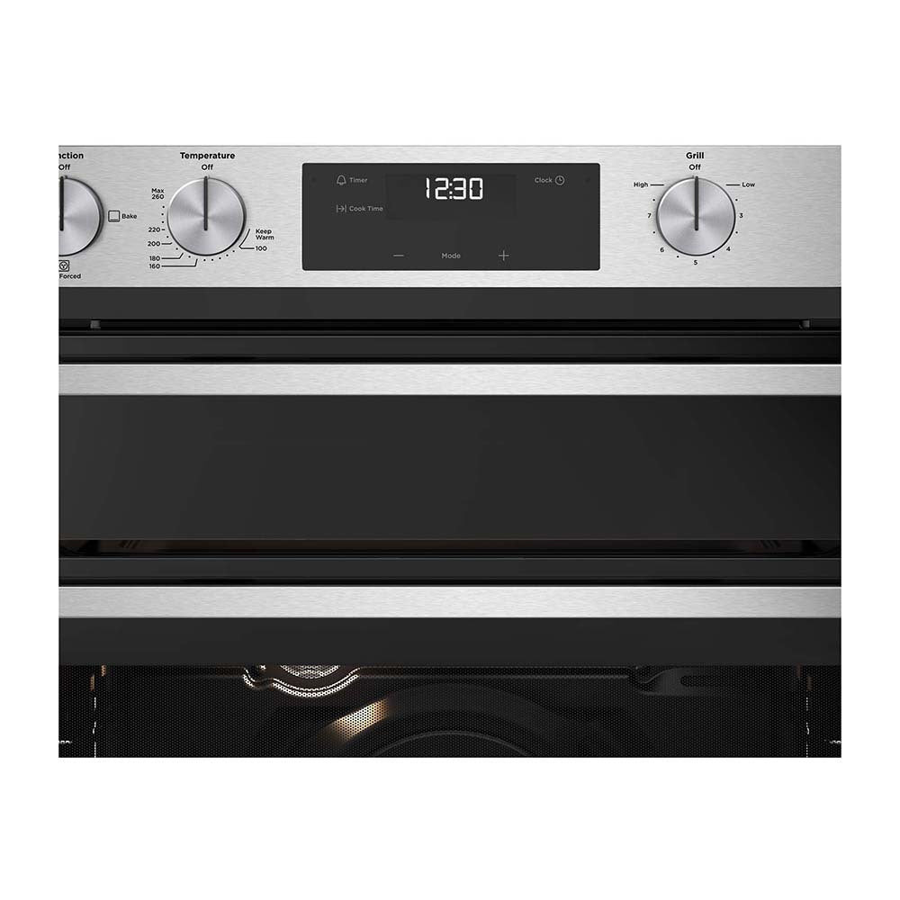 Westinghouse 60cm 3 Function Electric Built-In Oven with Separate Grill WVG6555SD, Control panel view