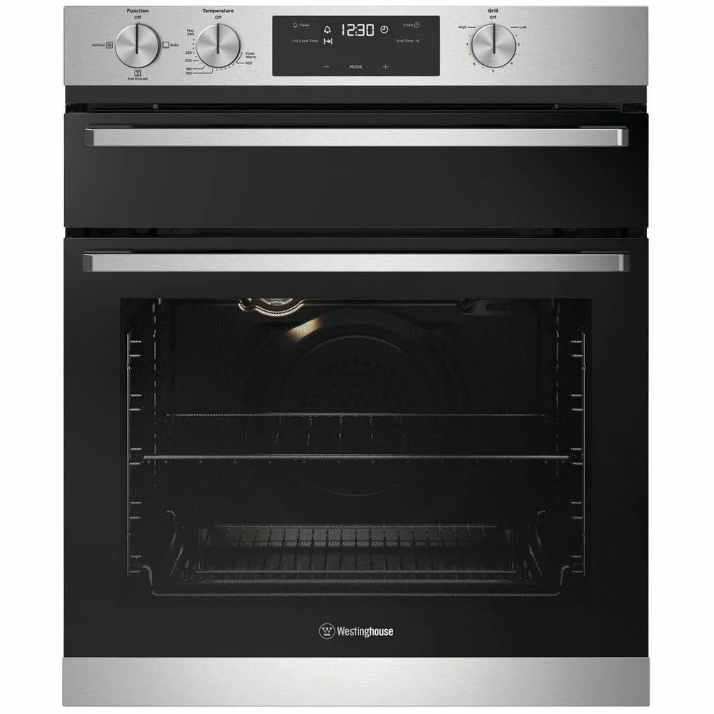 Westinghouse 60cm NG Built-In Oven with Separate Grill Stainless Steel WVG655SCNG, Front view