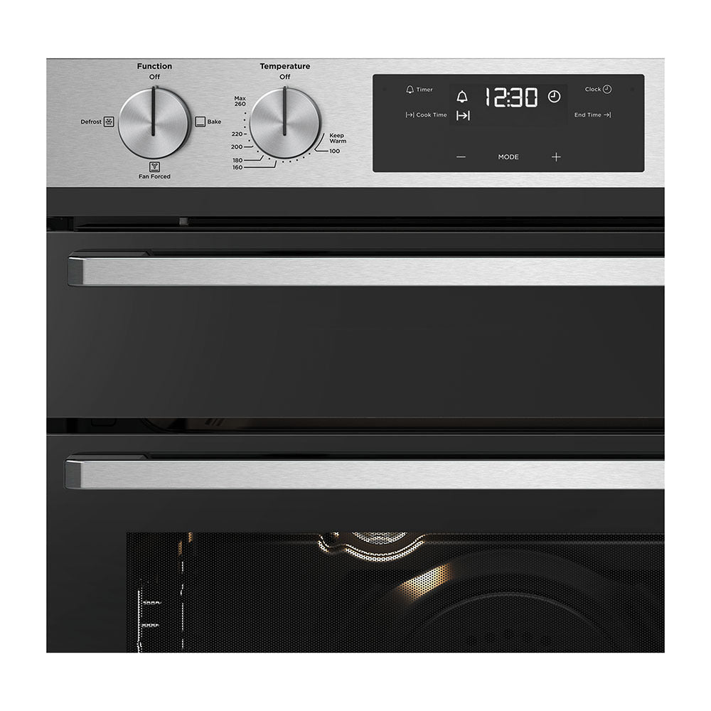 Westinghouse 60cm NG Built-In Oven with Separate Grill Stainless Steel WVG655SCNG, Panel perspective view