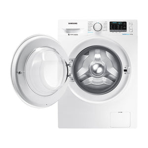 Samsung 8.5kg BubbleWash Steam Front Load Washer WW85J54E0IW, Front view with open gate