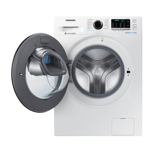 Samsung 8.5Kg AddWash Front Load Washing Machine with Steam WW85K54E0UW, Front view open door