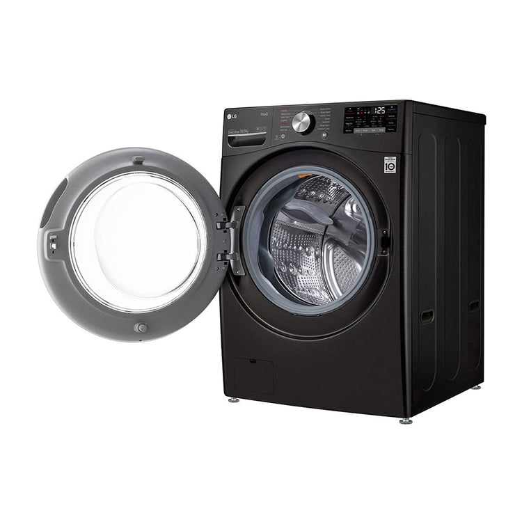 LG 16kg-9kg Combo Washer Dryer WXLC-1116B, Front left view with door open