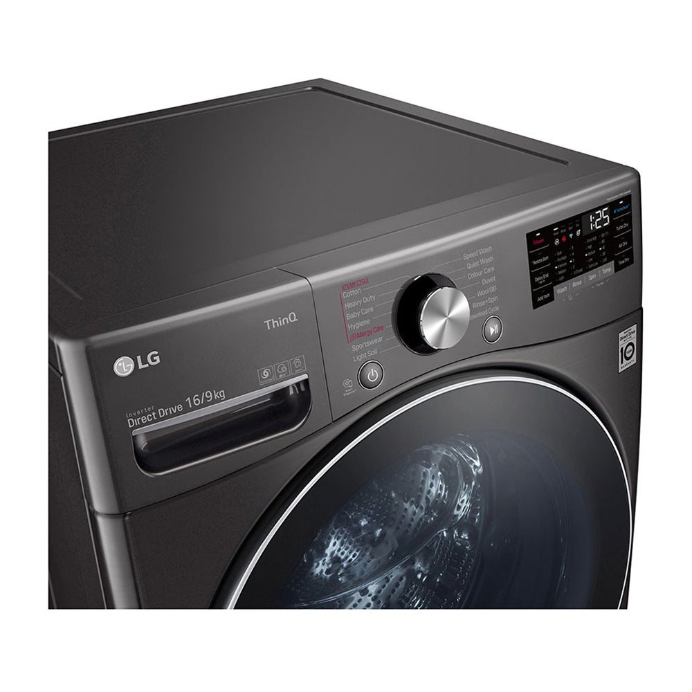 LG 16kg-9kg Combo Washer Dryer WXLC-1116B, Panel perspective view