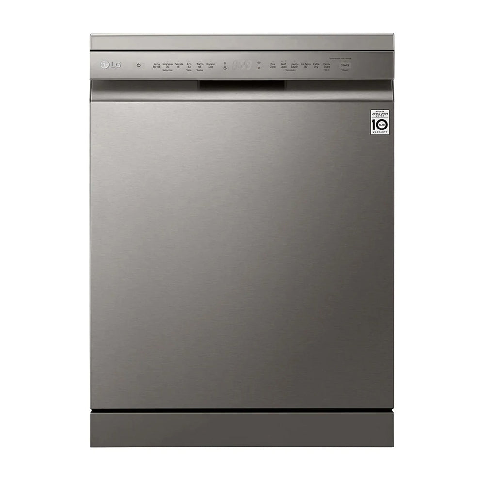 LG XD4B15PS QuadWash 60cm 15 Place Freestanding Dishwasher Platinum Steel